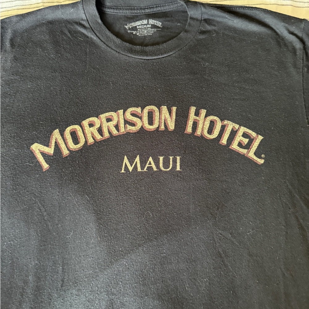 Black T-Shirt with logo Morrison Hotel Maui